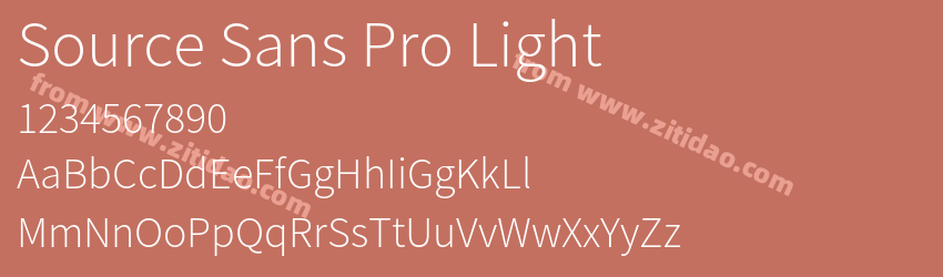 Source Sans Pro Light字体预览