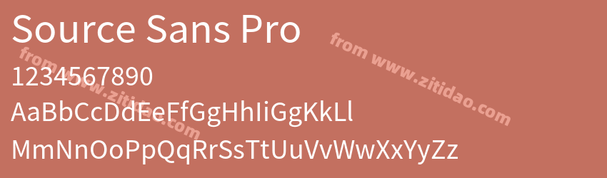 Source Sans Pro字体预览