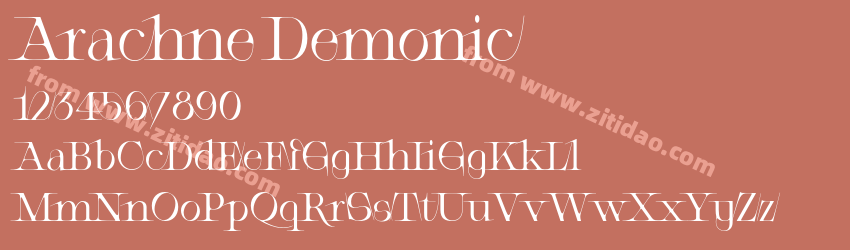 Arachne Demonic字体预览