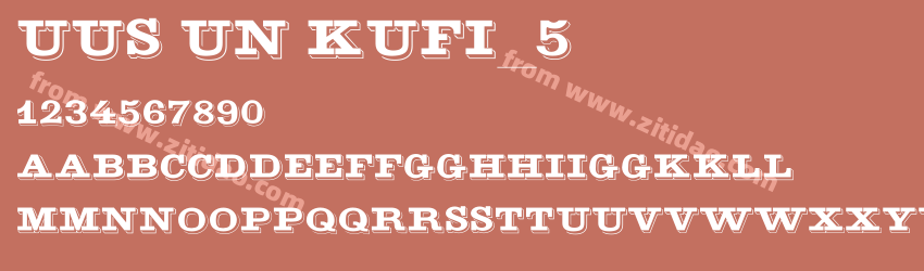 UUS UN KUFI_5字体预览