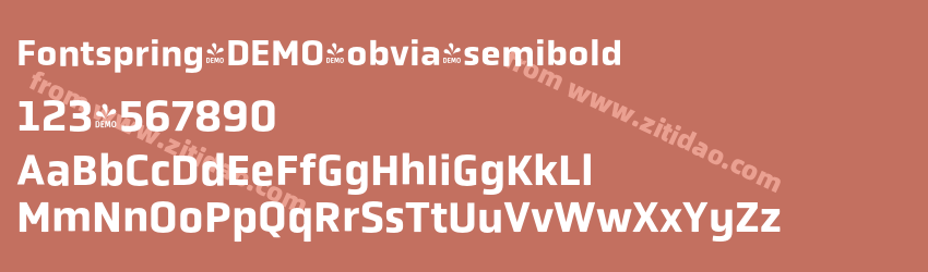Fontspring-DEMO-obvia_semibold字体预览 Fontspring-DEMO-obvia_semibold字体预览