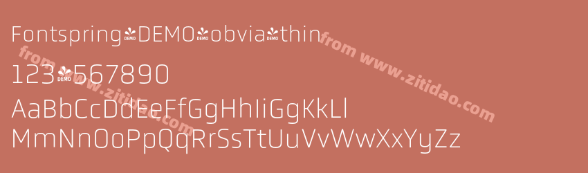 Fontspring-DEMO-obvia_thin字体预览 Fontspring-DEMO-obvia_thin字体预览