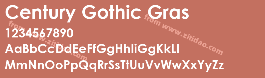 Century Gothic Gras字体预览
