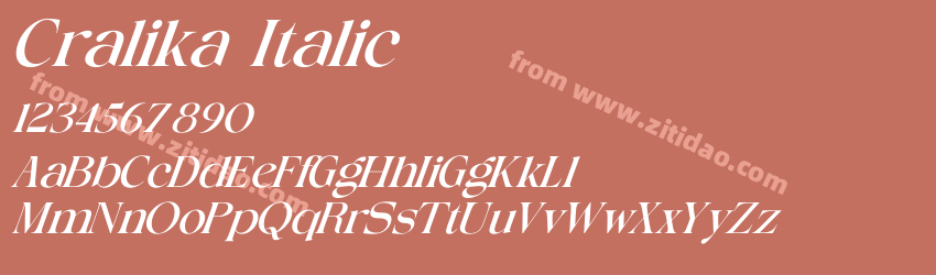 Cralika Italic字体预览