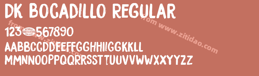 DK Bocadillo Regular字体预览