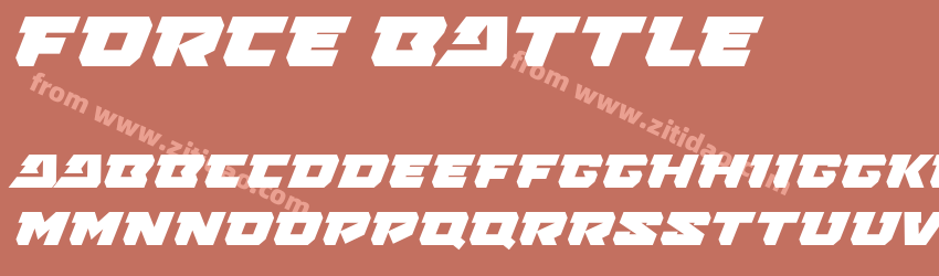 FORCE BATTLE字体预览