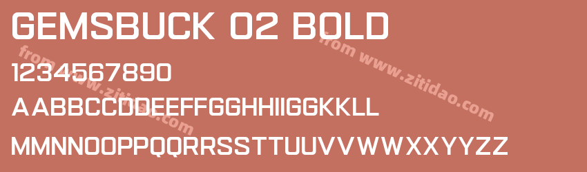 Gemsbuck 02 Bold字体预览