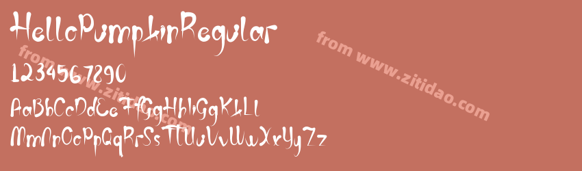 HelloPumpkinRegular字体预览