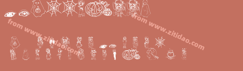 halloween2001-1字体预览