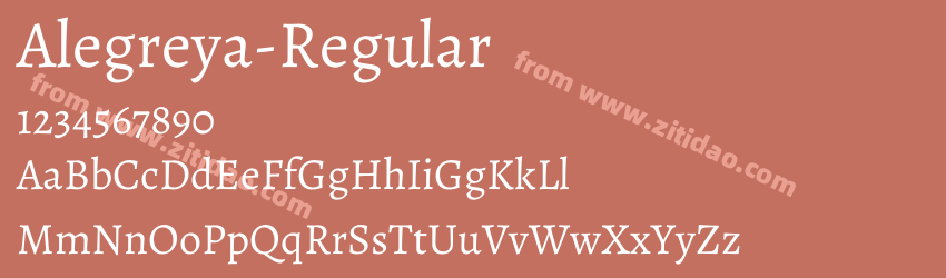 Alegreya-Regular字体预览