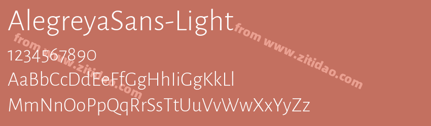 AlegreyaSans-Light字体预览