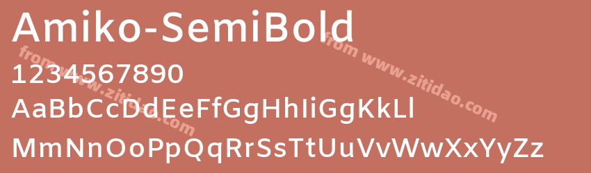 Amiko-SemiBold字体预览