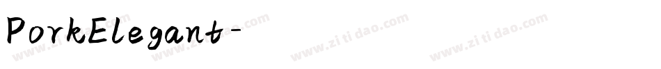 PorkElegant字体转换