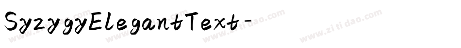 SyzygyElegantText字体转换