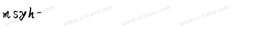 msyh字体转换