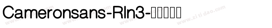 Cameronsans-Rln3字体转换