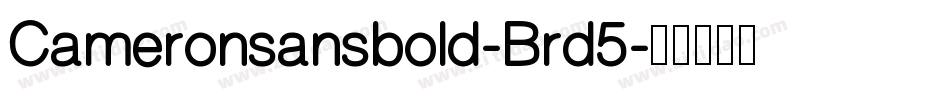 Cameronsansbold-Brd5字体转换