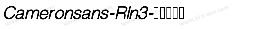Cameronsans-Rln3字体转换