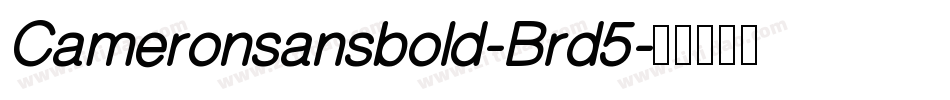 Cameronsansbold-Brd5字体转换