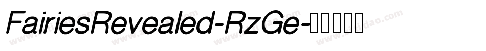 FairiesRevealed-RzGe字体转换