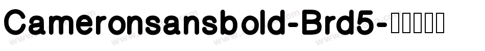 Cameronsansbold-Brd5字体转换