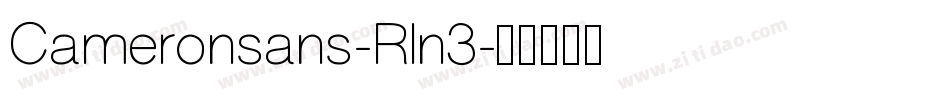Cameronsans-Rln3字体转换