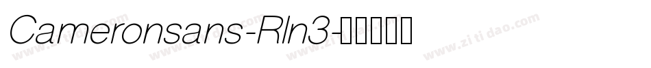 Cameronsans-Rln3字体转换