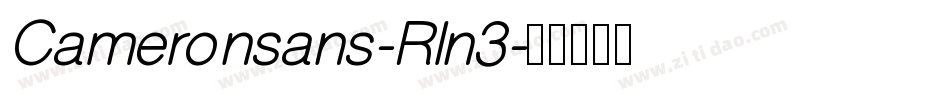 Cameronsans-Rln3字体转换