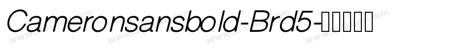 Cameronsansbold-Brd5字体转换