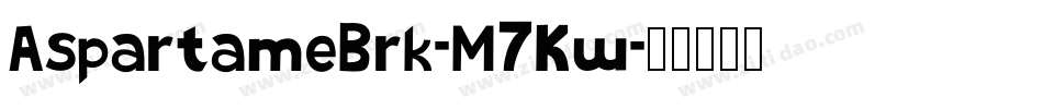 AspartameBrk-M7Kw字体转换