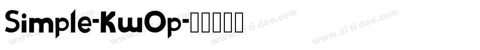 Simple-KwOp字体转换