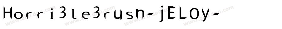 Horriblebrush-jELOy字体转换