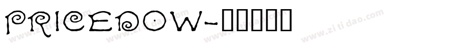 PRICEDOW字体转换