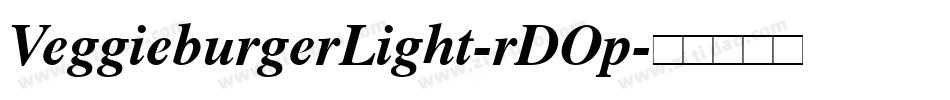 VeggieburgerLight-rDOp字体转换