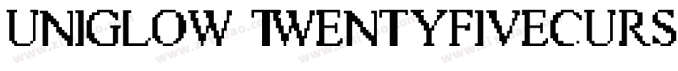 Uniglow-TwentyFiveCursive字体转换