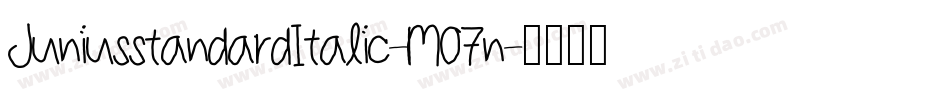 JuniusstandardItalic-MO7n字体转换