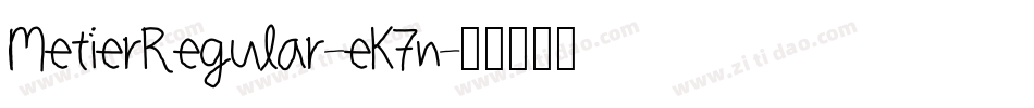 MetierRegular-eK7n字体转换