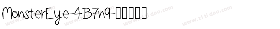 MonsterEye-4B7n9字体转换 MonsterEye-4B7n9字体转换