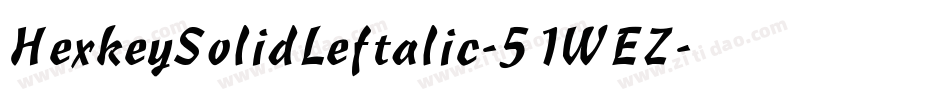HexkeySolidLeftalic-51WEZ字体转换