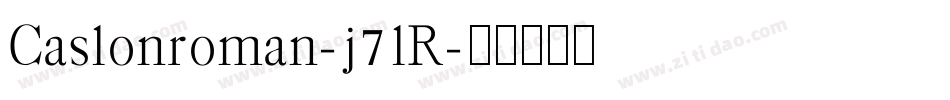 Caslonroman-j7lR字体转换