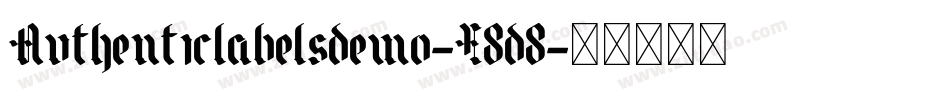 Authenticlabelsdemo-E8d8字体转换