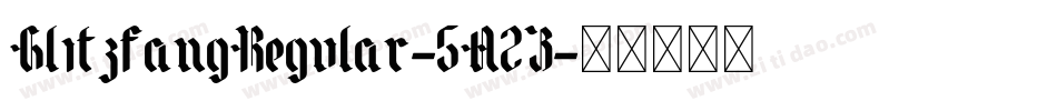 GlitzfangRegular-5A2Z字体转换