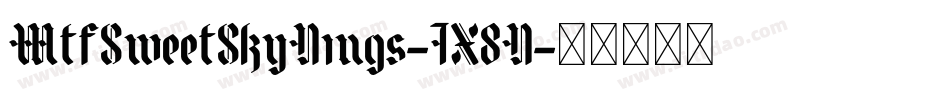 MtfSweetSkyDings-7X8D字体转换
