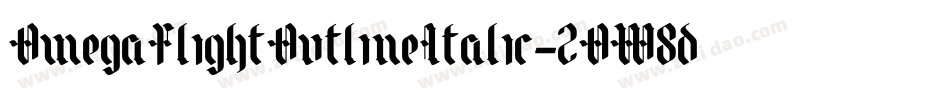 OmegaFlightOutlineItalic-2OW8d字体转换