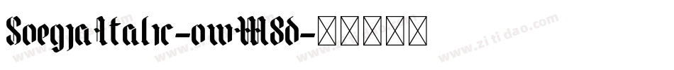 SoegjaItalic-owM8d字体转换