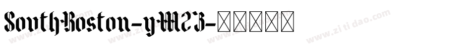SouthBoston-yM2Z字体转换