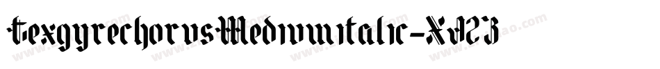 TexgyrechorusMediumitalic-XJ2Z字体转换