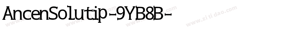 AncenSolutip-9YB8B字体转换