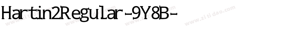 Hartin2Regular-9Y8B字体转换