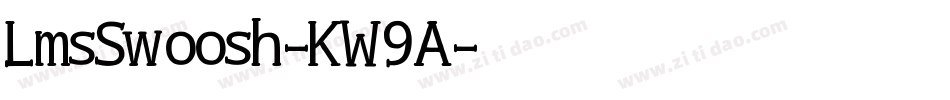 LmsSwoosh-KW9A字体转换